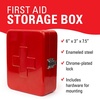 image:imageKikkerland Empty Steel First Aid Kit Case  MultiPurpose Medical Supply Organizer  Portable First Aid for Home Office amp Travel RedRed