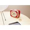 image:imageKikkerland Small Retro Classic Vintage Style Ticking Quartz Movement Analog Alarm Clock Glow in The Dark Hands for Bedroom Office Home Decor Battery Operated in RedRed
