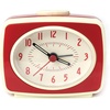 image:imageKikkerland Small Retro Classic Vintage Style Ticking Quartz Movement Analog Alarm Clock Glow in The Dark Hands for Bedroom Office Home Decor Battery Operated in RedRed