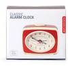image:imageKikkerland Small Retro Classic Vintage Style Ticking Quartz Movement Analog Alarm Clock Glow in The Dark Hands for Bedroom Office Home Decor Battery Operated in RedRed