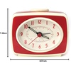 image:imageKikkerland Small Retro Classic Vintage Style Ticking Quartz Movement Analog Alarm Clock Glow in The Dark Hands for Bedroom Office Home Decor Battery Operated in RedRed