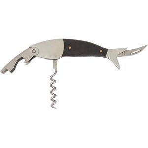 image:imageKikkerland Dark Wood Fish Corkscrew Black  waitercorkscrews